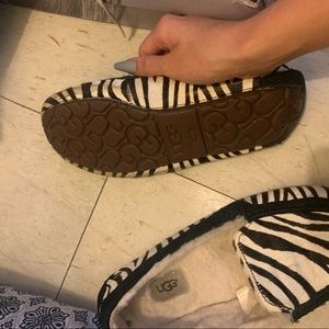 Ugg zebra print moccasins